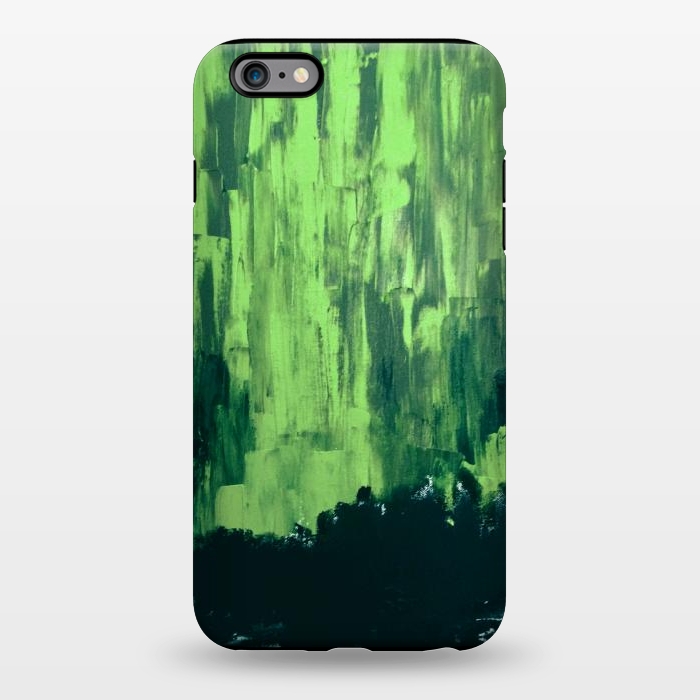 iPhone 6/6s plus StrongFit Lime Green Northern Lights by ANoelleJay