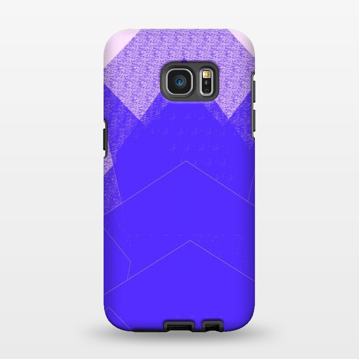 Galaxy S7 EDGE StrongFit Sunset Mountain Blue by ANoelleJay