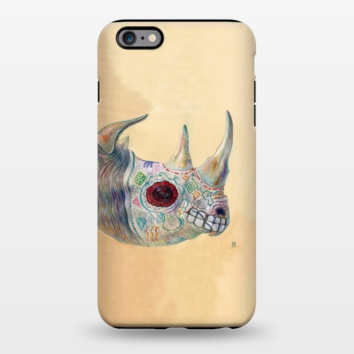 iPhone 6/6s plus StrongFit Day of the Dead Rhino by Brandon Keehner