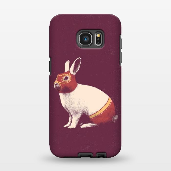 Galaxy S7 EDGE StrongFit Rabbit Wrestler SQUARE by Florent Bodart