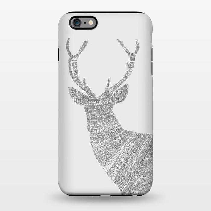 iPhone 6/6s plus StrongFit Stag Grey Poster grey by Florent Bodart