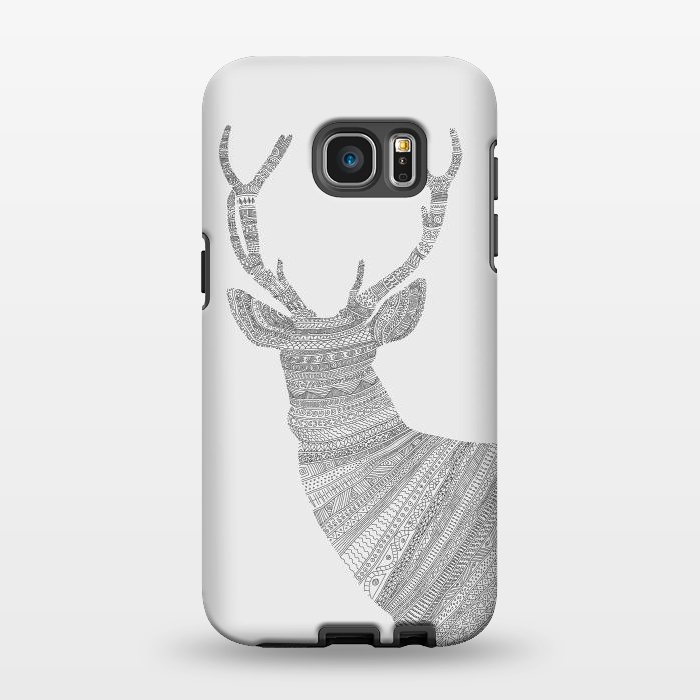 Galaxy S7 EDGE StrongFit Stag Grey Poster grey by Florent Bodart