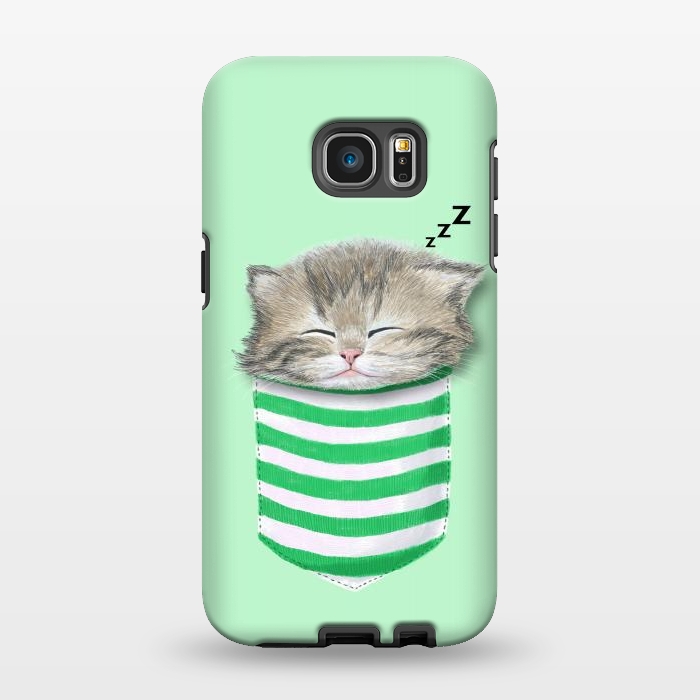 Galaxy S7 EDGE StrongFit Cat in The Pocket by Tummeow