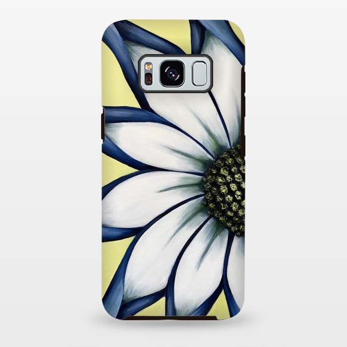 Galaxy S8 plus StrongFit White African Daisy by Denise Cassidy Wood