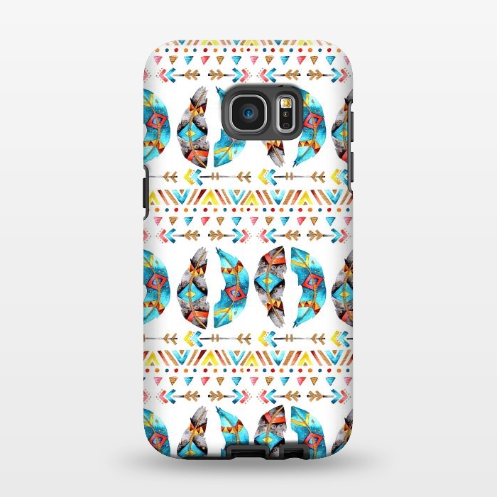 Galaxy S7 EDGE StrongFit Feathers and Arrows by Pom Graphic Design