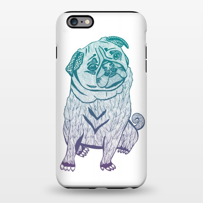 iPhone 6/6s plus StrongFit Duotone pug by Pom Graphic Design