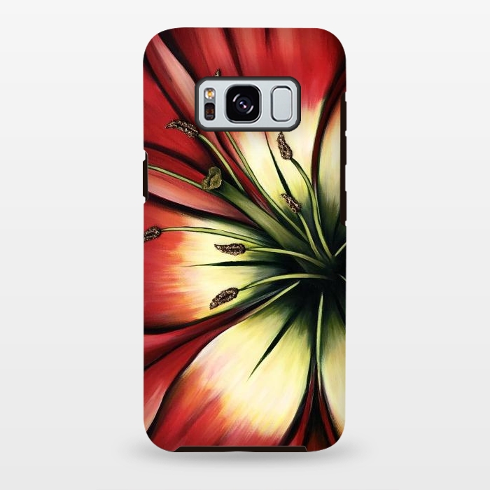 Galaxy S8 plus StrongFit Red Lily Flower by Denise Cassidy Wood