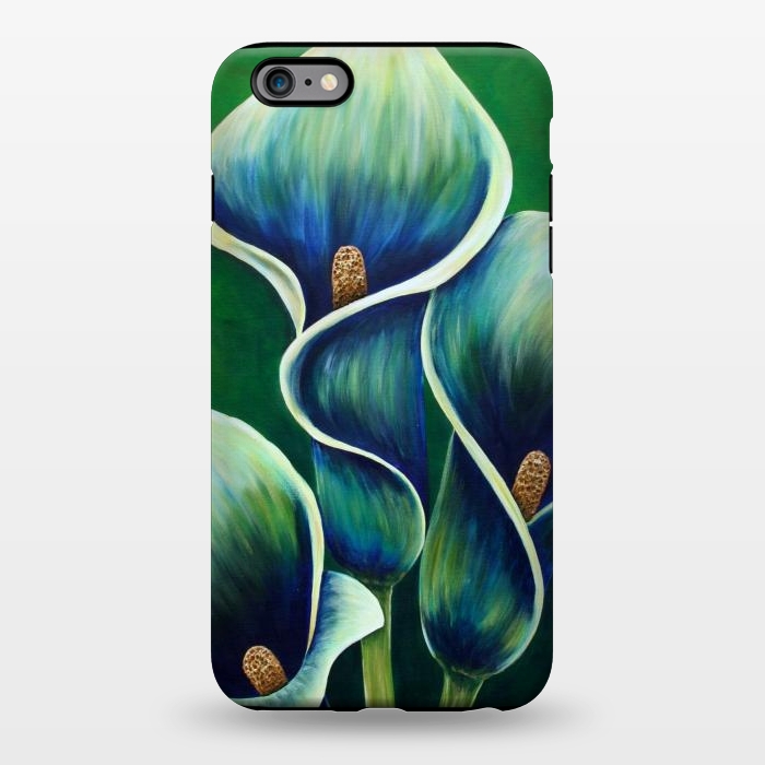 iPhone 6/6s plus StrongFit Blue Calla Lilies by Denise Cassidy Wood