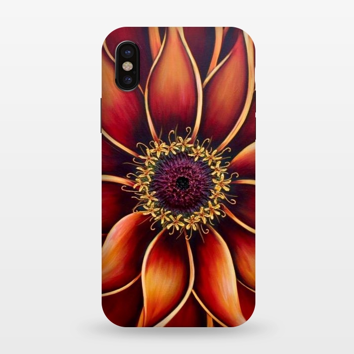 iPhone Xs / X StrongFit Zinnia by Denise Cassidy Wood
