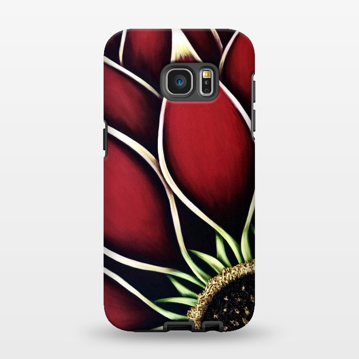 Galaxy S7 EDGE StrongFit Red Dahlia by Denise Cassidy Wood