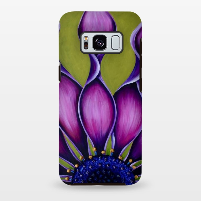 Galaxy S8 plus StrongFit Purple African Daisy by Denise Cassidy Wood