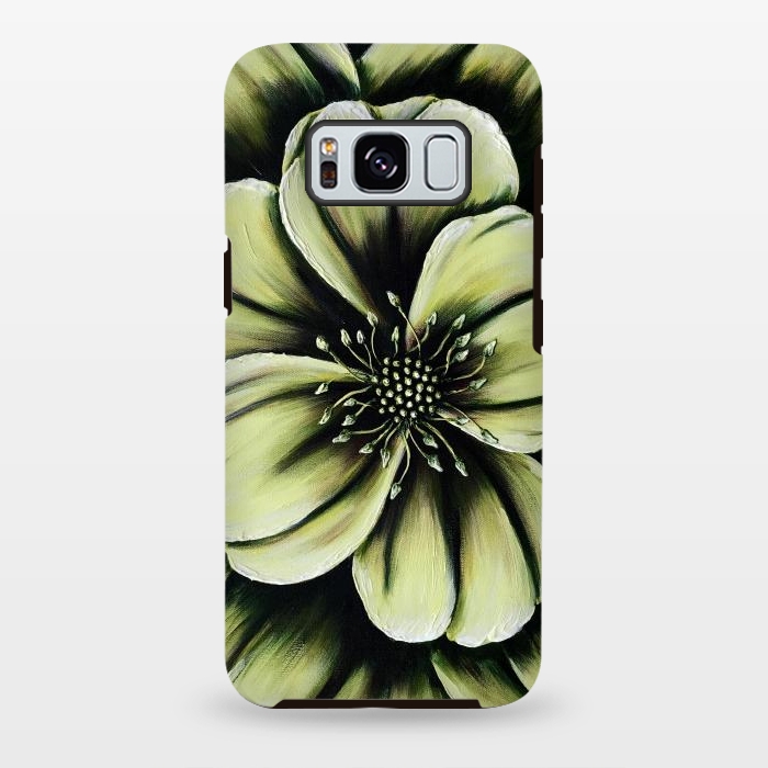 Galaxy S8 plus StrongFit Green Flower by Denise Cassidy Wood