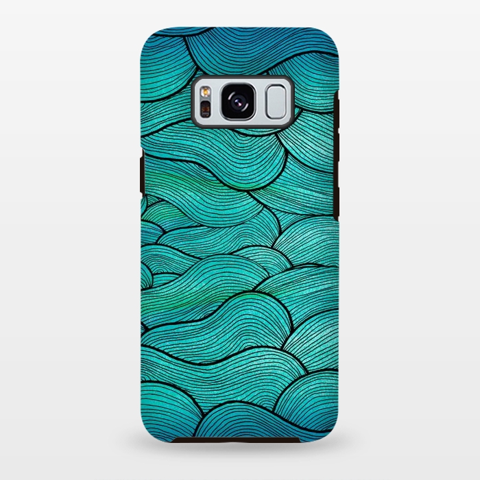 Galaxy S8 plus StrongFit sea waves by Pom Graphic Design