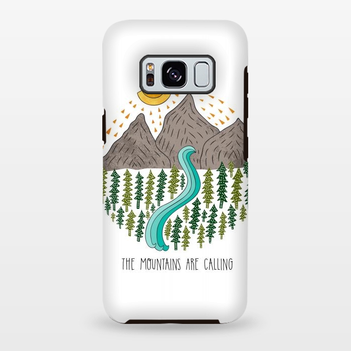 Galaxy S8 plus StrongFit Mountains Are Calling by Pom Graphic Design