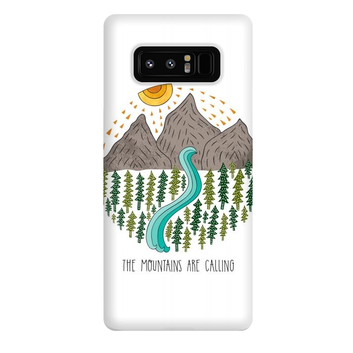 Galaxy Note 8 StrongFit Mountains Are Calling by Pom Graphic Design