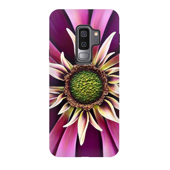 Galaxy S9 plus StrongFit Pink Burst by Denise Cassidy Wood