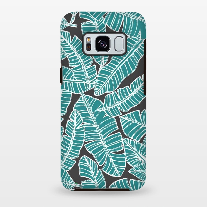 Galaxy S8 plus StrongFit Tropical Fronds by Pom Graphic Design