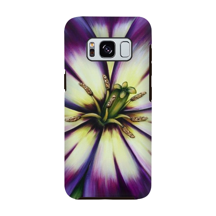 Galaxy S8 StrongFit Plum Tulip by Denise Cassidy Wood
