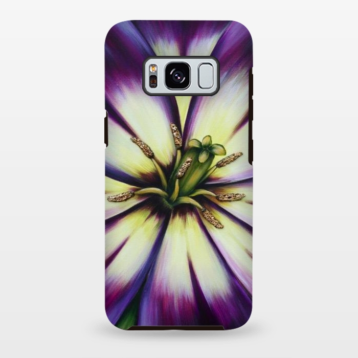 Galaxy S8 plus StrongFit Plum Tulip by Denise Cassidy Wood