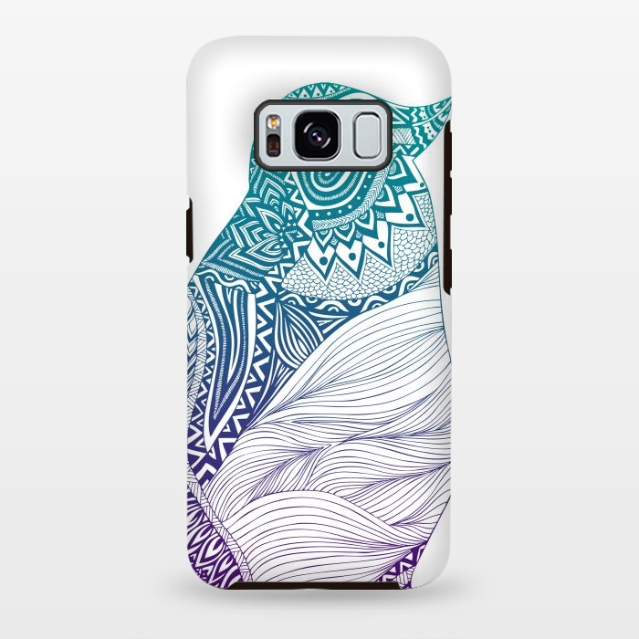 Galaxy S8 plus StrongFit Duotone penguin by Pom Graphic Design
