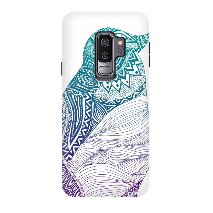 Galaxy S9 plus StrongFit Duotone penguin by Pom Graphic Design