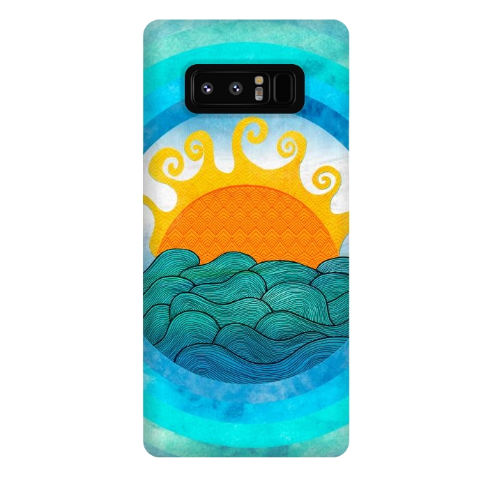 Galaxy Note 8 StrongFit Nautical Day by Pom Graphic Design
