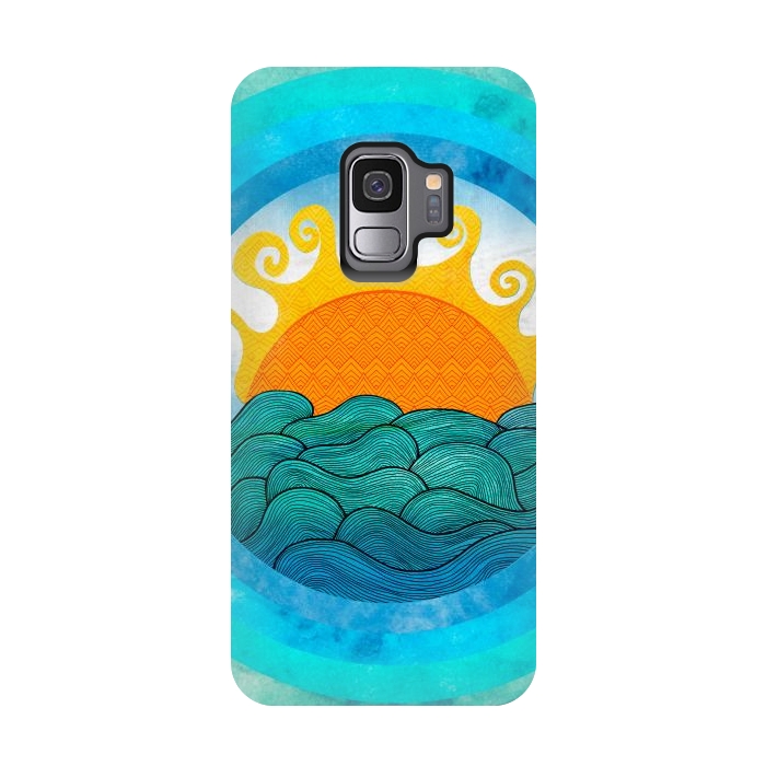 Galaxy S9 StrongFit Nautical Day by Pom Graphic Design