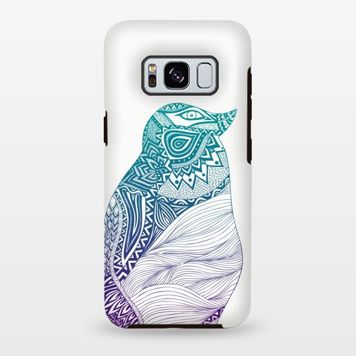 Galaxy S8 plus StrongFit Penguin Duotone by Pom Graphic Design