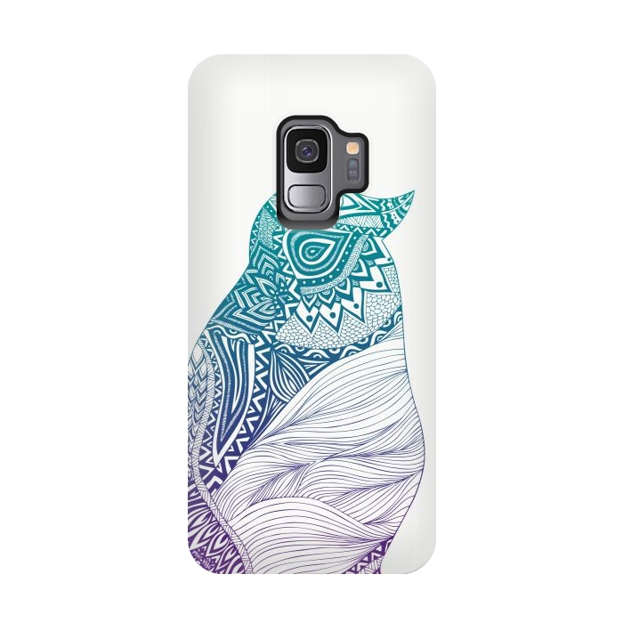 Galaxy S9 StrongFit Penguin Duotone by Pom Graphic Design