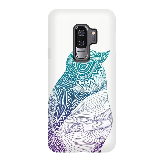 Galaxy S9 plus StrongFit Penguin Duotone by Pom Graphic Design