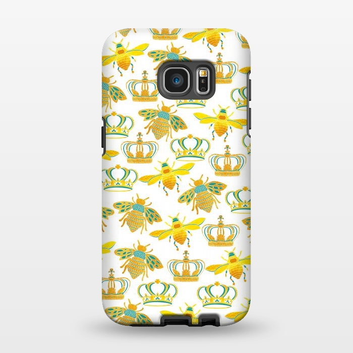 Galaxy S7 EDGE StrongFit Royal Bees by Pom Graphic Design