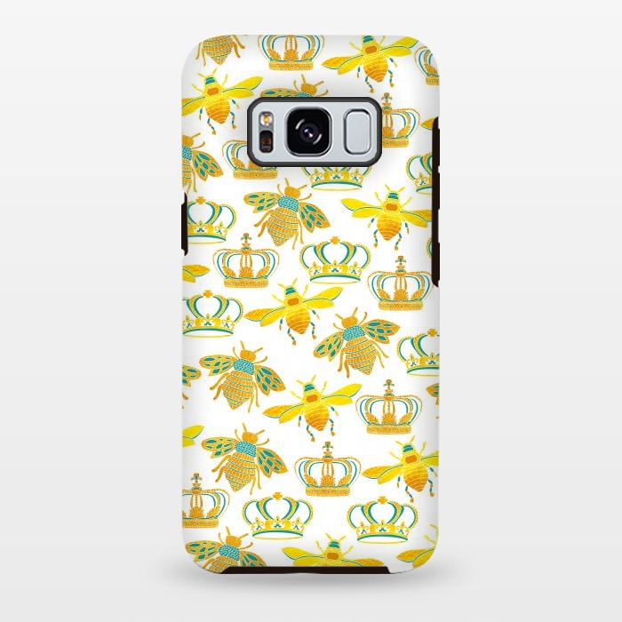 Galaxy S8 plus StrongFit Royal Bees by Pom Graphic Design