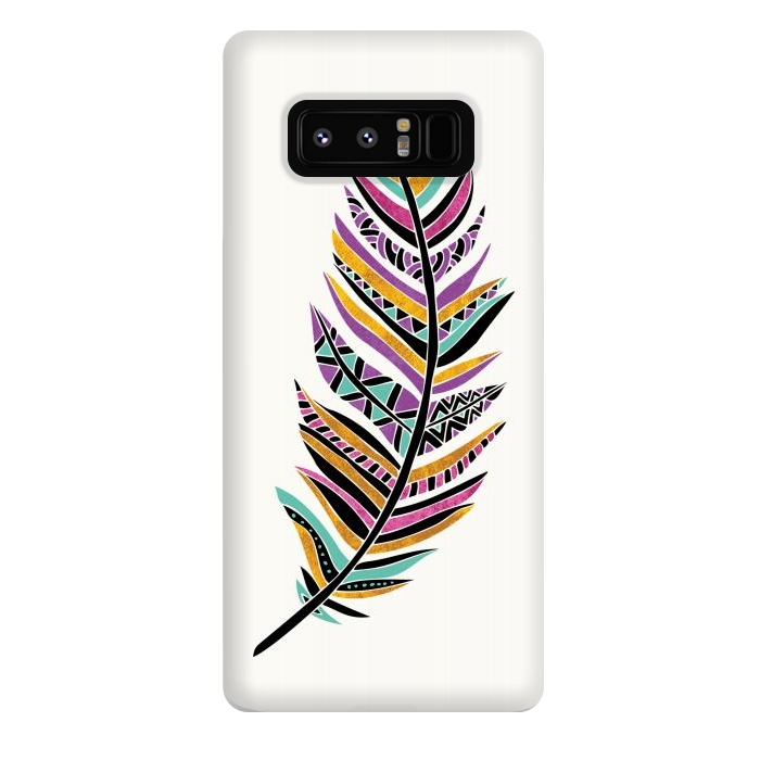 Galaxy Note 8 StrongFit Dreamy Feather by Pom Graphic Design