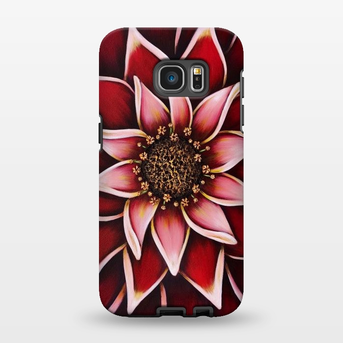 Galaxy S7 EDGE StrongFit Valentine Dahlia by Denise Cassidy Wood