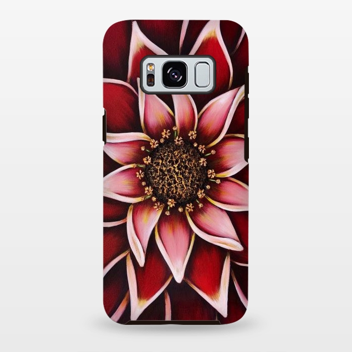 Galaxy S8 plus StrongFit Valentine Dahlia by Denise Cassidy Wood