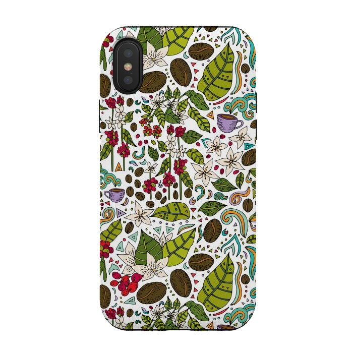 iPhone Xs / X StrongFit Coffee Paradise by Pom Graphic Design