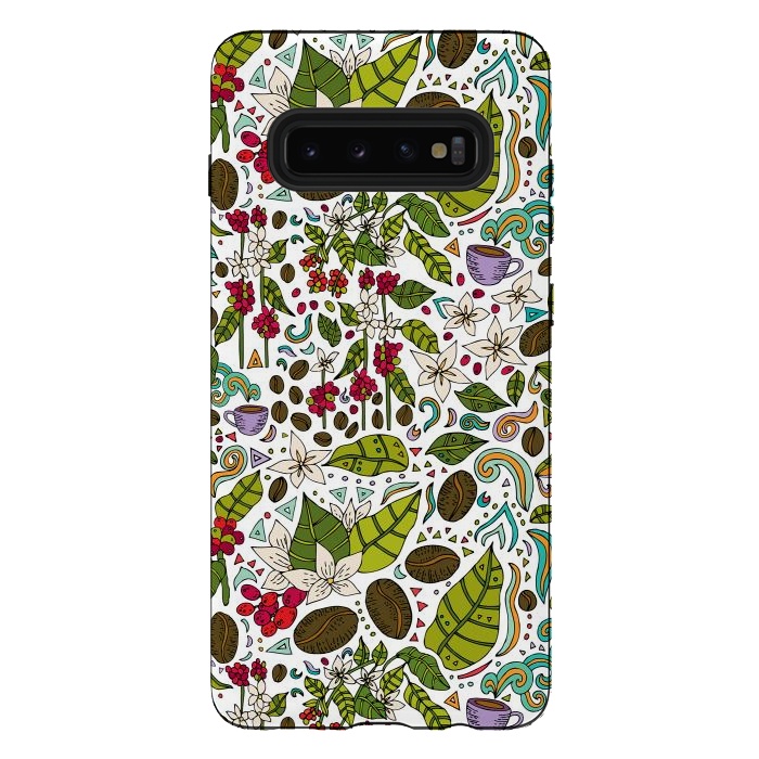Galaxy S10 plus StrongFit Coffee Paradise by Pom Graphic Design