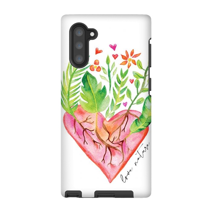 Galaxy Note 10 StrongFit Greenies Love by Pom Graphic Design
