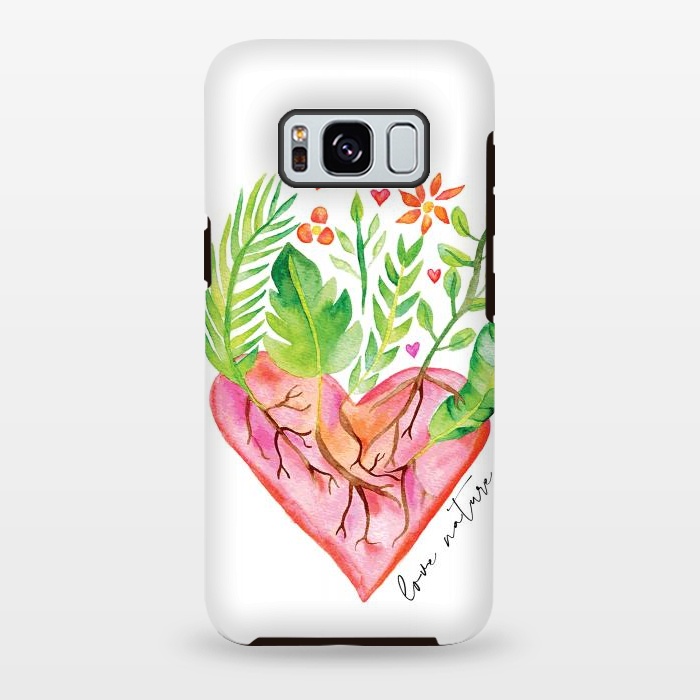 Galaxy S8 plus StrongFit Greenies Love by Pom Graphic Design