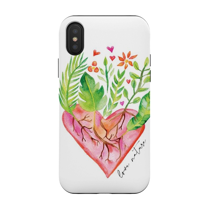 iPhone Xs / X StrongFit Greenies Love by Pom Graphic Design