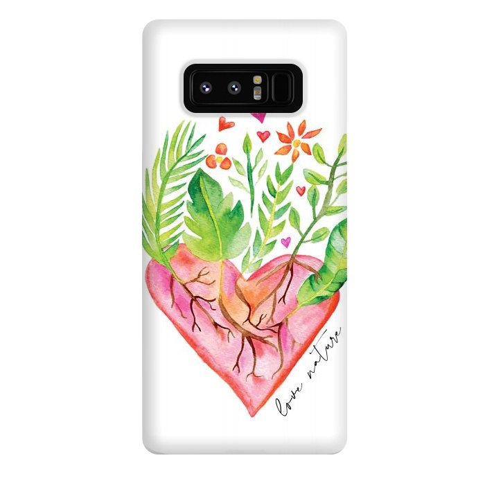 Galaxy Note 8 StrongFit Greenies Love by Pom Graphic Design