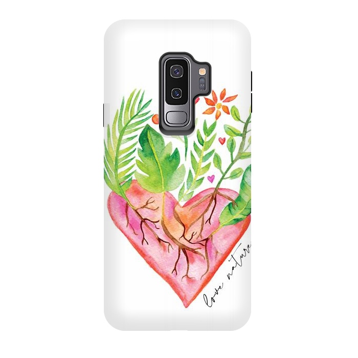 Galaxy S9 plus StrongFit Greenies Love by Pom Graphic Design
