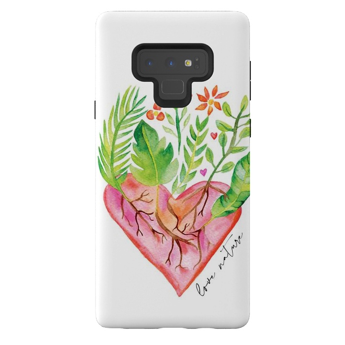 Galaxy Note 9 StrongFit Greenies Love by Pom Graphic Design