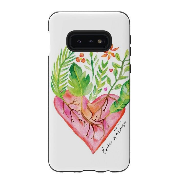 Galaxy S10e StrongFit Greenies Love by Pom Graphic Design