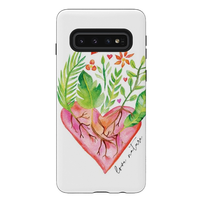 Galaxy S10 StrongFit Greenies Love by Pom Graphic Design
