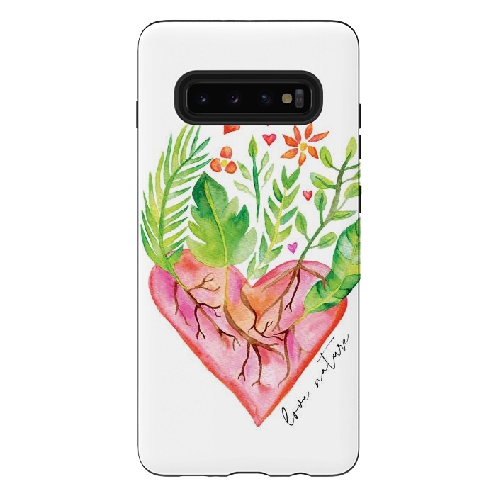Galaxy S10 plus StrongFit Greenies Love by Pom Graphic Design