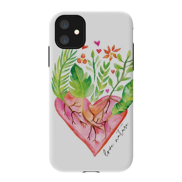 iPhone 11 StrongFit Greenies Love by Pom Graphic Design