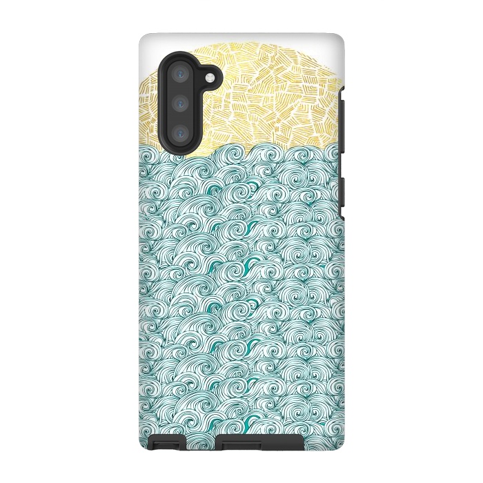 Galaxy Note 10 StrongFit Tribal Sea and Ocean by Pom Graphic Design