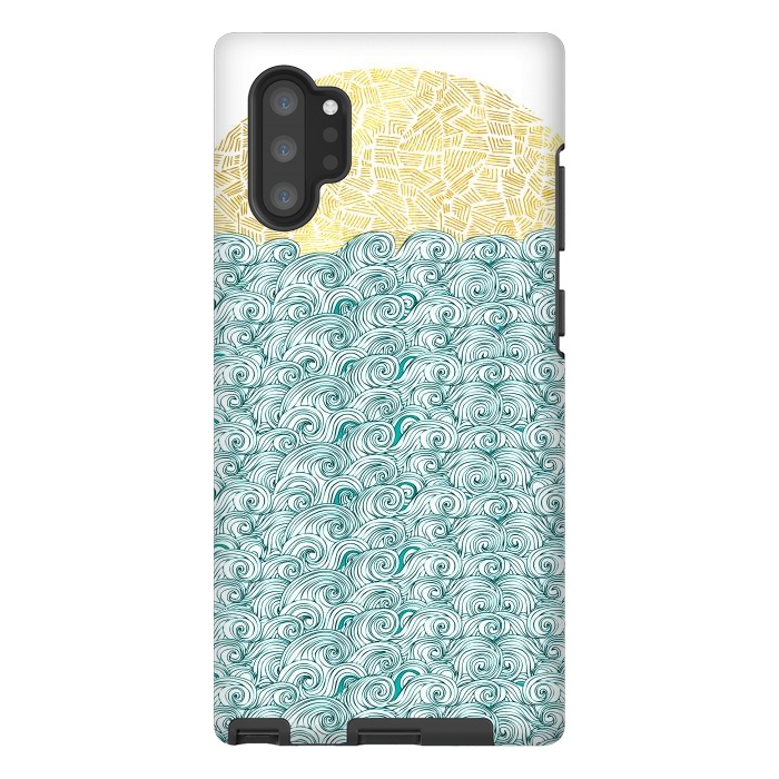 Galaxy Note 10 plus StrongFit Tribal Sea and Ocean by Pom Graphic Design