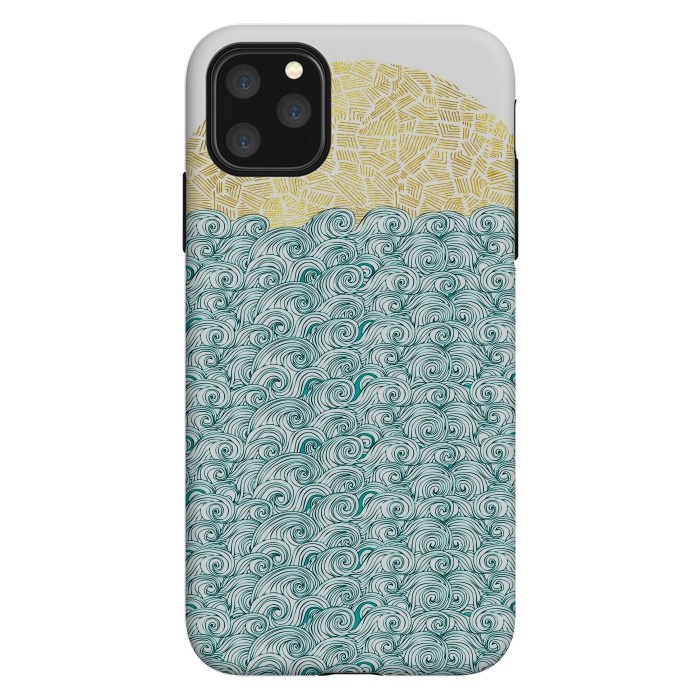 iPhone 11 Pro Max StrongFit Tribal Sea and Ocean by Pom Graphic Design
